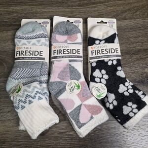 Sofsole Womens 5-10 Fireside Cozy Lodge Socks Multicolor 3 Pair Aloe Infused